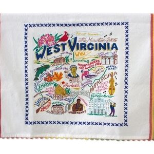 West Virginia Catstudio Dish Towel